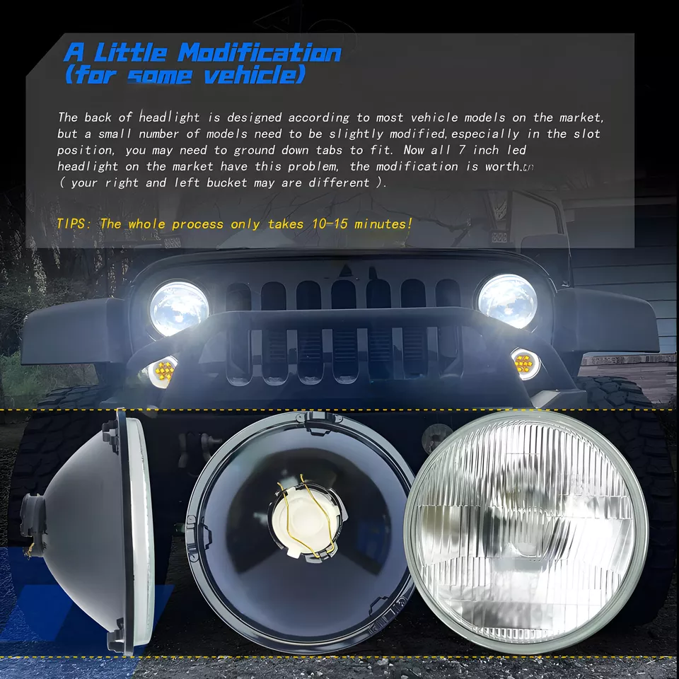Par de faros LED redondos de 7" para camioneta Chevy 1947 1948 1949 1950 1951-1957 Foto 4 de 4