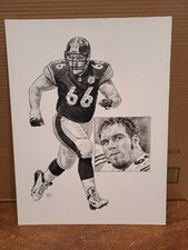 Alan Faneca Pittsburgh Steelers Original Artwork By Michael Mellett