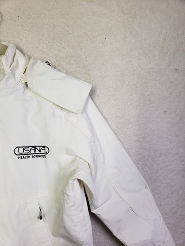 Cutter & Buck Women Jacket Small White Nylon Blend Long Sleeve Hooded Full Zip - Picture 3 of 24