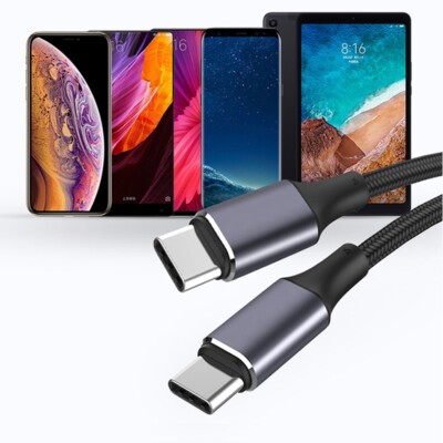 100W Ladekabel USB-C to USB-C (10Gbps) TYPE-C PD für SAMSUNG HUAWEI APPLE LENOVO