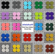 LEGO - 2x2 Round Tiles - PICK YOUR COLORS - Smooth Finishing Plate Flat Dots Lot