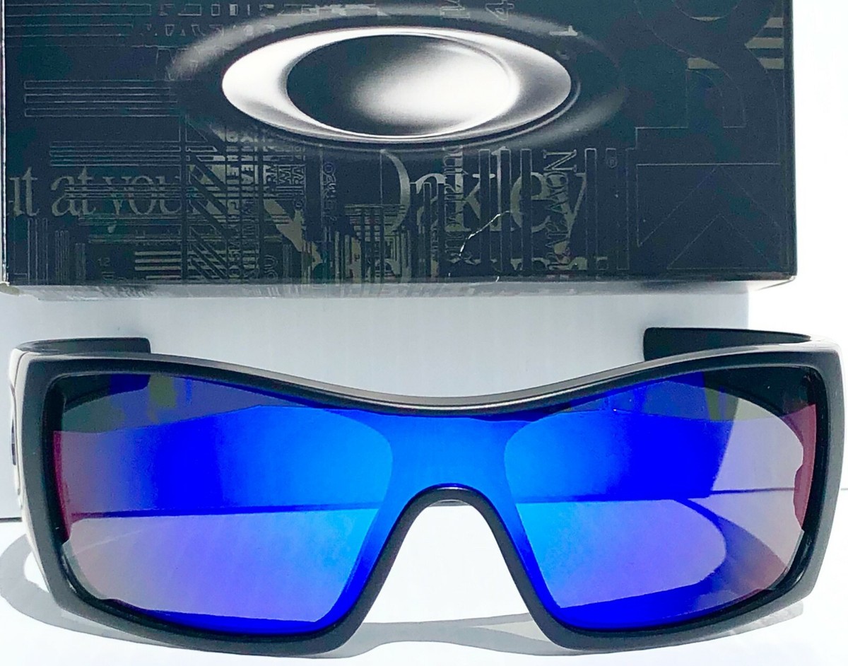 NEW Oakley BATWOLF Black CARBON Icon POLARIZED Galaxy Blue Lens