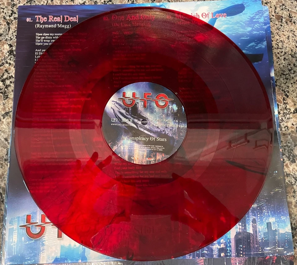 UFO (U.F.O.) A CONSPIRACY OF STARS 2 RED LP VINYL CD SCHENKER BLACK SABBATH - Image 4 of 4
