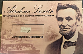 Abraham Lincoln Handwriting Cut Authentic Quill/Dip Pen Fragment JSA LOA BB74546