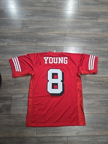 AUTHENTIC VINTAGE STEVE YOUNG JERSEY 49ERS MITCHELL NESS 44 LARGE - Picture 11 of 12