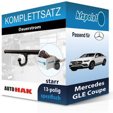 F&uuml;r Mercedes GLE Coupe 19- AUTO HAK Anh&auml;ngerkupplung starr + 13polig E-Satz AHK
