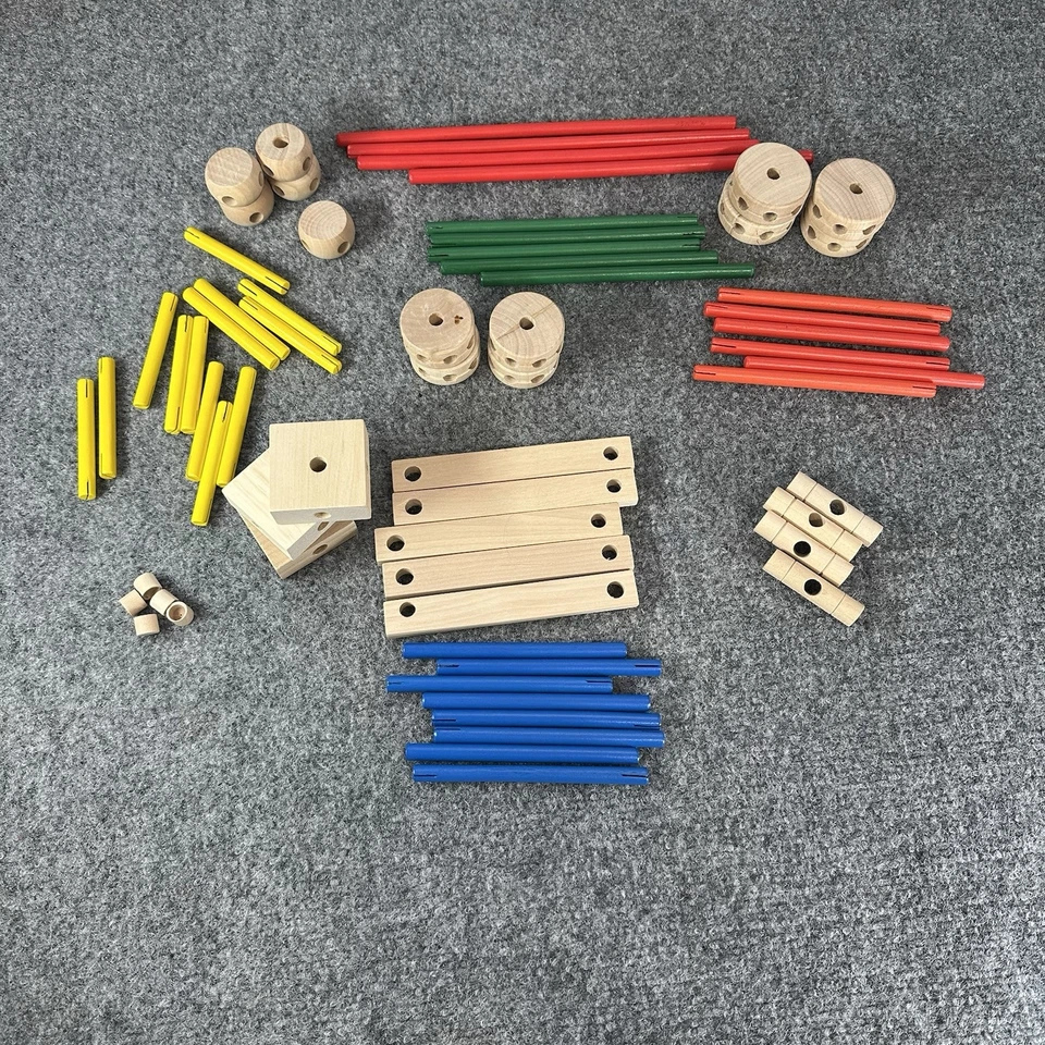 Super Makit Retro 2004 Classic Wooden Construction Toy By Schylling, 66 Pcs Set - Image 2 of 4