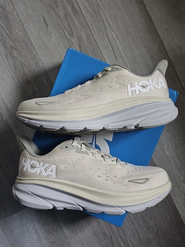 Hoka One Clifton 9 Men's Size 8 Oatmilk Beige Barley Running Shoes 1127895 OKB