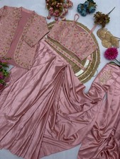 Ready-to-Wear Designer Saree for Adults Bollywood Party and Indian Pakistani Wed
