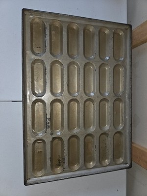 Vintage Ekco Industrial Baking Pan Commercial Bread Loaf Hot Dog Hoagie Bun