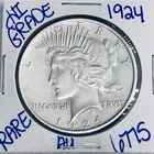 1924 SILVER PEACE DOLLAR AUTHENTIC HI GRADE U.S. MINT COIN FREE SHIPPING 6775
