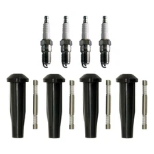 Denso 4 Standard Plugs & NGK Ignition Coil Boots Kit for Ford Focus Mazda 3 2.0L