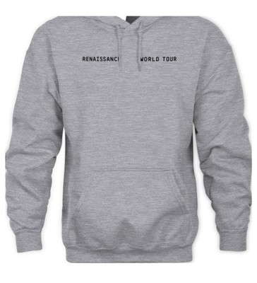 Beyoncé Renaissance World Tour Grey Hoodie pullover sweatshirt unisex NWOT