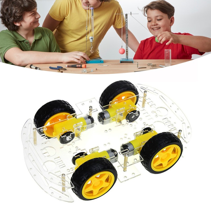ɪSmart Robot Car Kit Acrylic Double 4WD Smart Robot Car Chassis Kit For