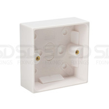 35mm Surface Mounted Back Box Pattress Single 1 Gang Electrical Box