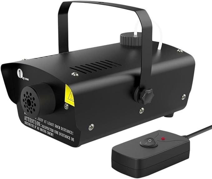 1byone Halloween Fog Machine 400-Ваттная дымовая машина с проводным дистанционным управлением - Черный