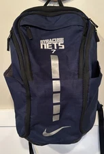 Nike Elite Pro Large Hoops Navy/Silver Basketball Backpack- Syracuse #7