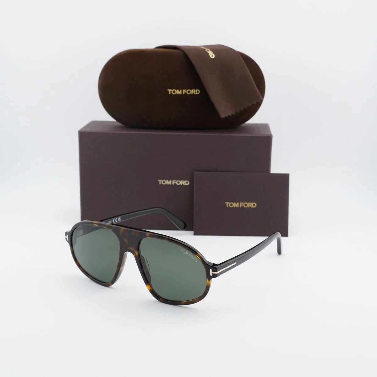 Tom Ford Sunglasses Icon TF1279 01N Black Butterfly Frame Green Lens 55mm New Tom Ford Icon Sunglasses FT1200 01N Shiny Black - eye-oo.com main image 2