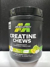 MuscleTech Creatine Chews Citrus Burst – 90 Chewable Tablets Exp. Feb. 15 2027