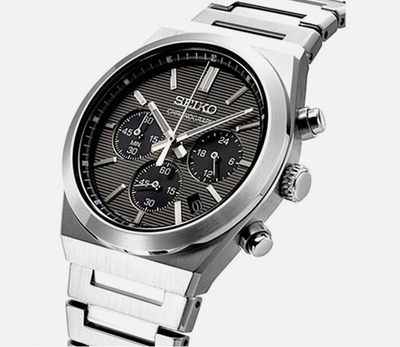 SEIKO SSB455 Grey Sapphire Quartz Silver Chronograph Analog watch