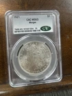 1921 $1 Morgan Silver Dollar CAC MS63 Uncirculated