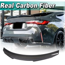 For Bmw 4 Series G22 430i G82 M4 Coupe 21-24 Real Carbon Rear Trunk Spoiler Wing