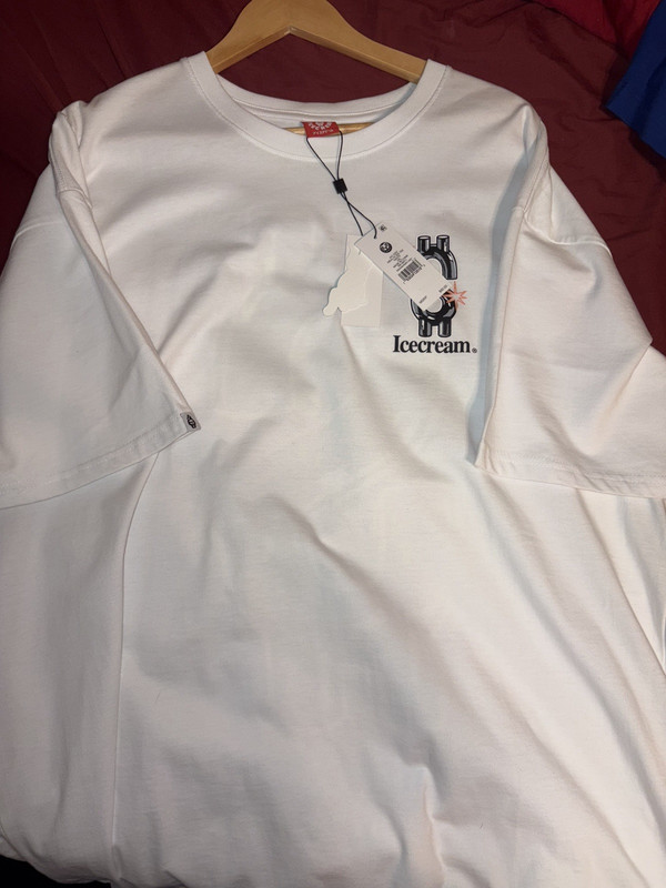 Icecream Men’s White Graphic Logo Crew Neck Short Sleeve T-Shirt 2XL