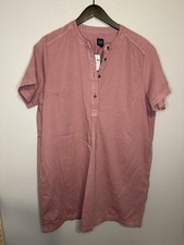 NWT Gap Popover Dress Denim Knee Length Pink Cotton Lyosel Pockets Spring XL