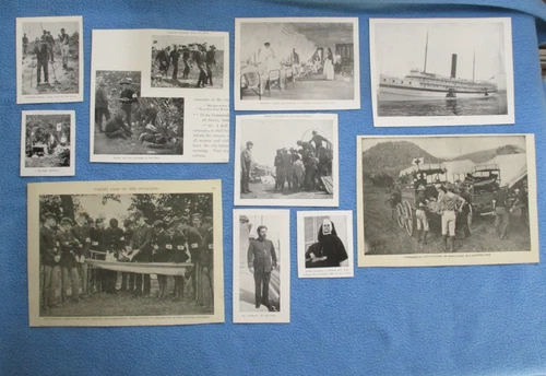 10 1899 Spanish American War Prints - Hospitals, Nurses, Doctors, Wounded
