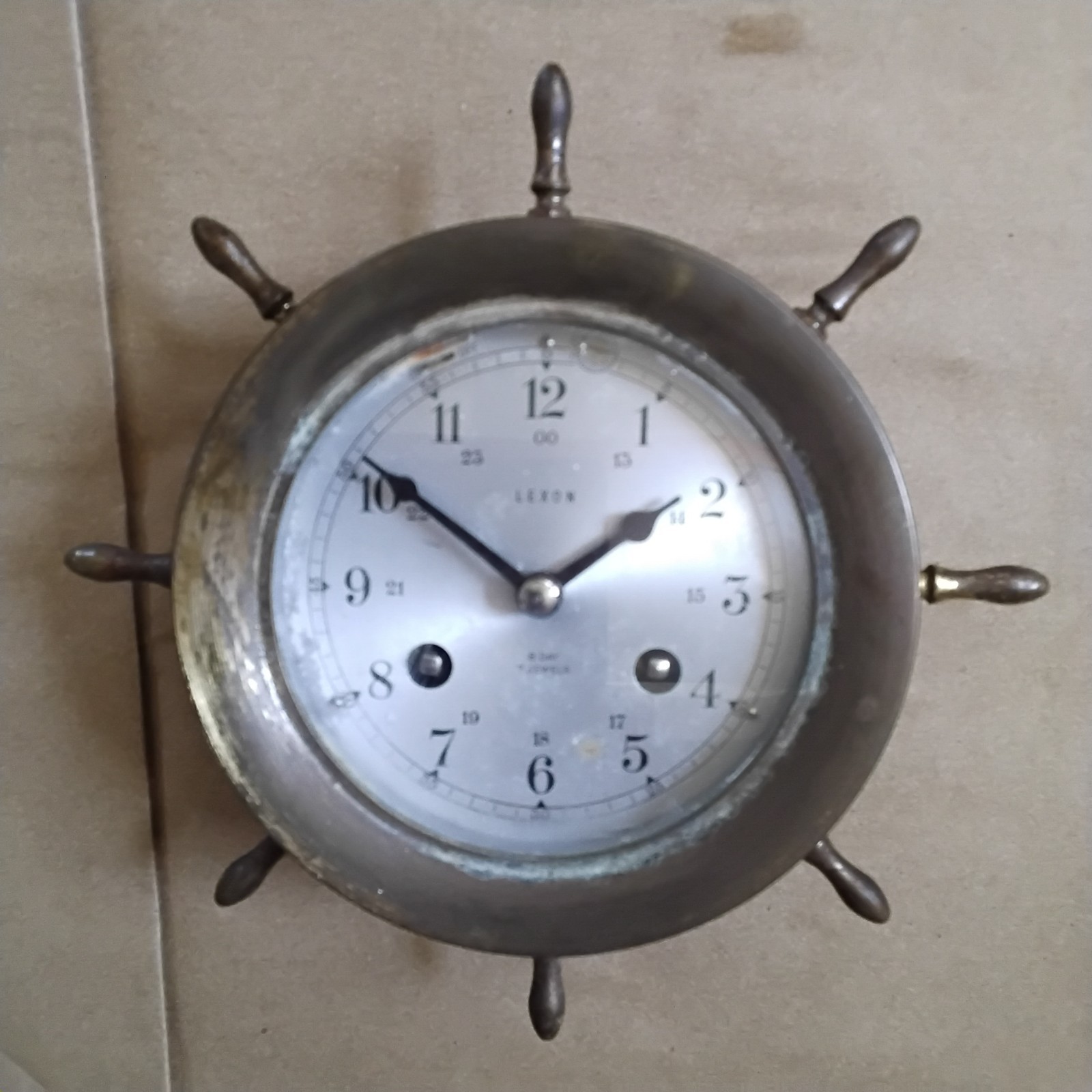 Vintage  Ships Spoke Clock  Made By Lexon