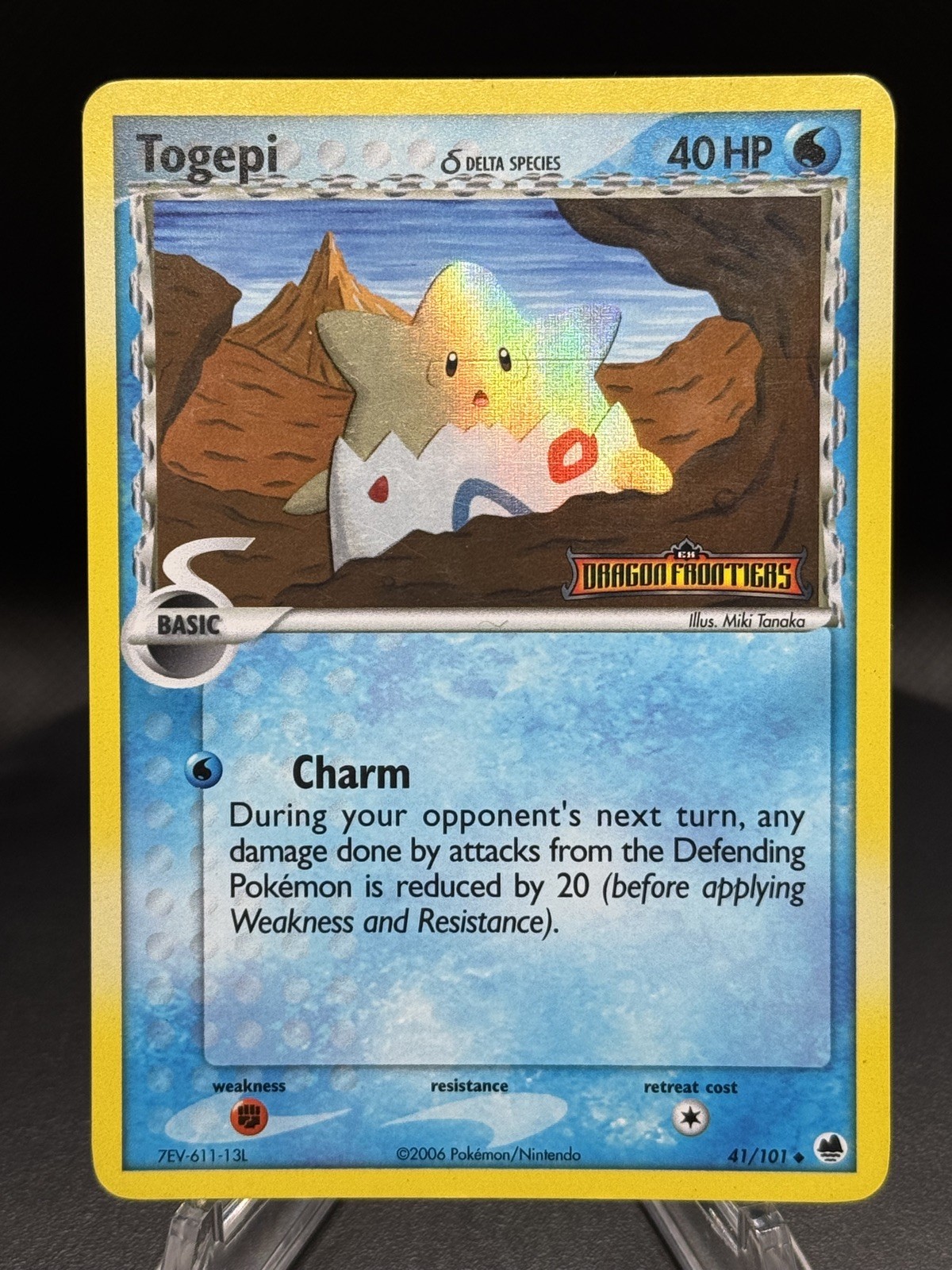 ⭐️ Pokémon TCG – Togepi 41/101 – EX Dragon Frontiers – STAMPED Reverse Holo – LP