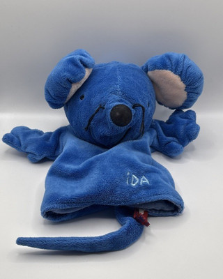Handpuppe Maus Spiegelburg 25cm Ida Plüschtier Stofftier blau spielen Kuscheln