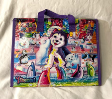 Lisa Frank Art Supply Trifold Activity Binder w/Handles, Pockets-Husky, Dolphins