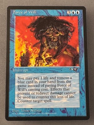 Force of Will MTG Alliances Unplayed Near Mint Vintage Magic: the Gathering