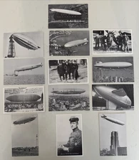 LOT OF GERMAN AVIATION PHOTO POST CARD WWI RICHTHOFEN RED BARON BLIMP ZEPPELIN