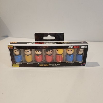 2016 Pin Mate BIG BANG THEORY Cosplay Star Trek 7 Pack Convention Exclusive Box