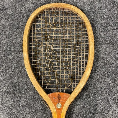 Ancienne raquette de badminton en bois wright ditson, boston