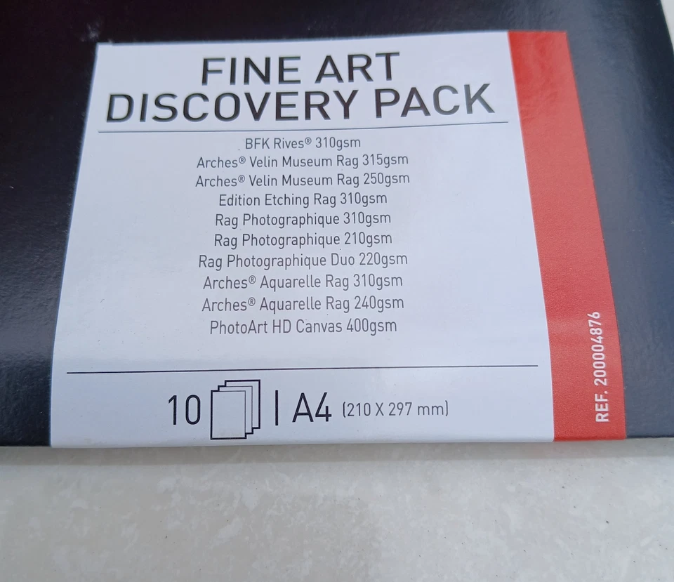2Pack--A4 Canson Infinity-Inkjet Fine Art+PhotoDiscoveryPack-1 each of 10 papers - Image 3 of 4