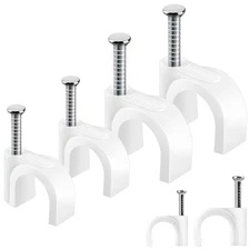 200-Pack Cable Clips Wire Clamps for Ethernet, Speaker & Electrical Cords