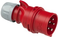 Pce Shark Cee-Phasenwender Stecker, 32A, 5P, 6H, IP44/IP54, Rot (7025-6)