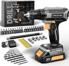 Cordless Drill Power Tool Set with Bits Screws