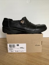 Clarks Cheyn Inca ultimate comfort slip on loafers black Ladies Size 6 1/2 M