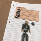 1982 GI JOE Infantry Trooper 'Grunt' [cracked handbroken thumb & elastic] & Card