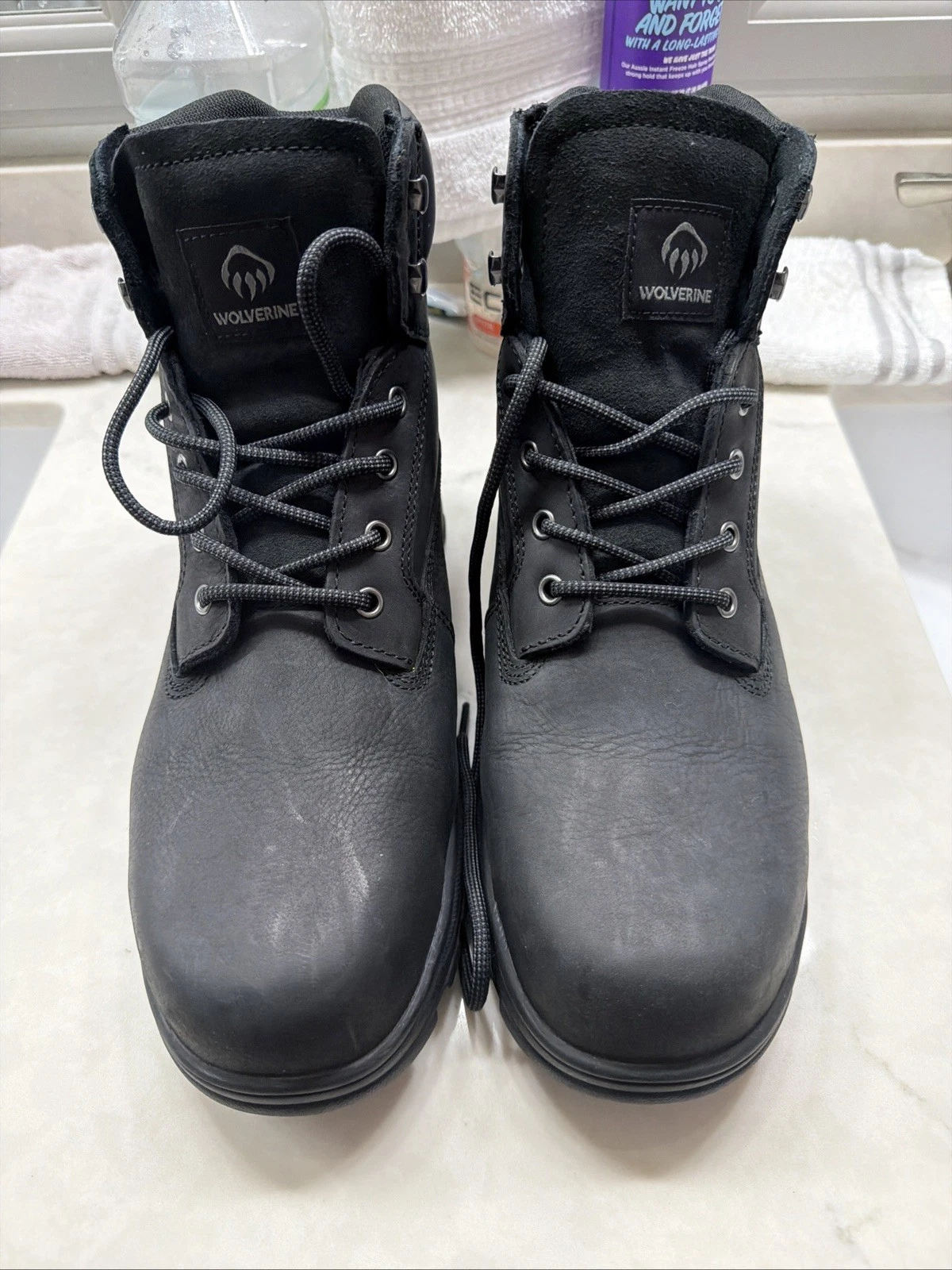 Wolverine Carlsbad Work Boots Men's Size 12 EW Steel Toe Black Leather