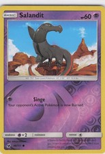 2017 Salandit Common SM - Crimson Invasion 46/111 NM Reverse Holo LP-NM