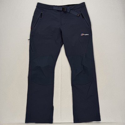 Berghaus Trousers Soft Shell Womens Size UK 16 L31 Blue Hiking Pants Walking