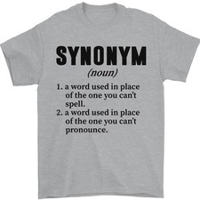 Sinónimo Divertido Definición Lema Camiseta De Hombre 100% Algodón