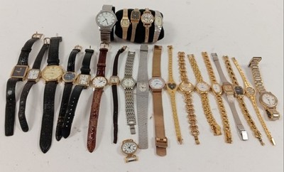 24 x gemischte Vintage Quarz & Hand Armbanduhren Rotary Seiko Avia Plus