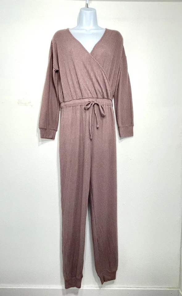 NUEVO CON ETIQUETAS Mono Alfani Para Mujer M Acogedor Manga Larga Tirador Corbata Cintura Dormir Foto 3 de 4