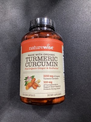 NatureWise Curcumin Turmeric 2250mg 2 Month Supply *LARGER 180 Caps Bioperine
